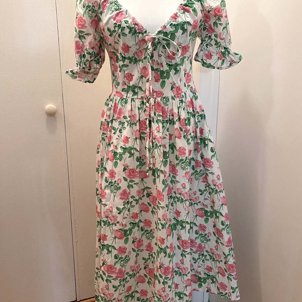 Hill House Pink and White Smocked Sundress - Picture 3 of 5